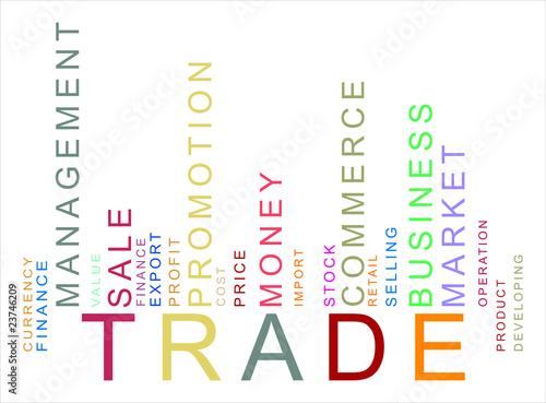 Colorful trade text barcode, vector