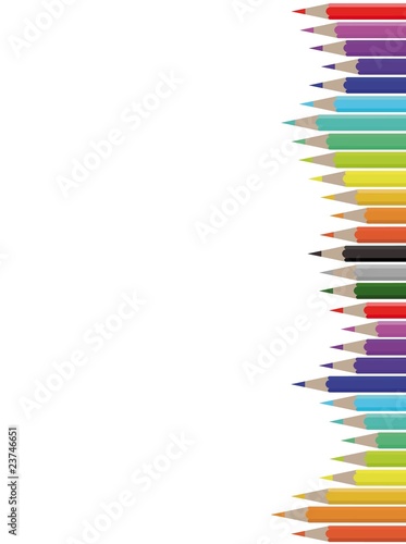 foglio matite colorate photo