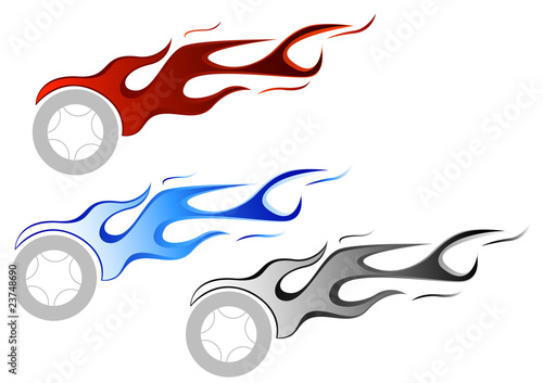Colored vehicle tattoo