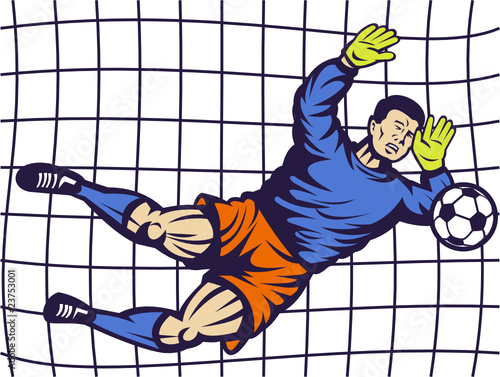 soccer goalie goalkeeper saving goal