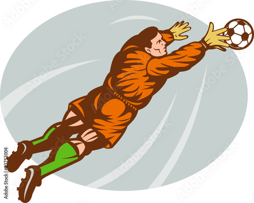 soccer goalie goalkeeper saving goal