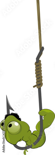 Worm on a hook