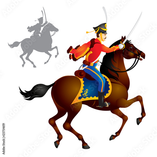 Hussar, Cavalier on a horse