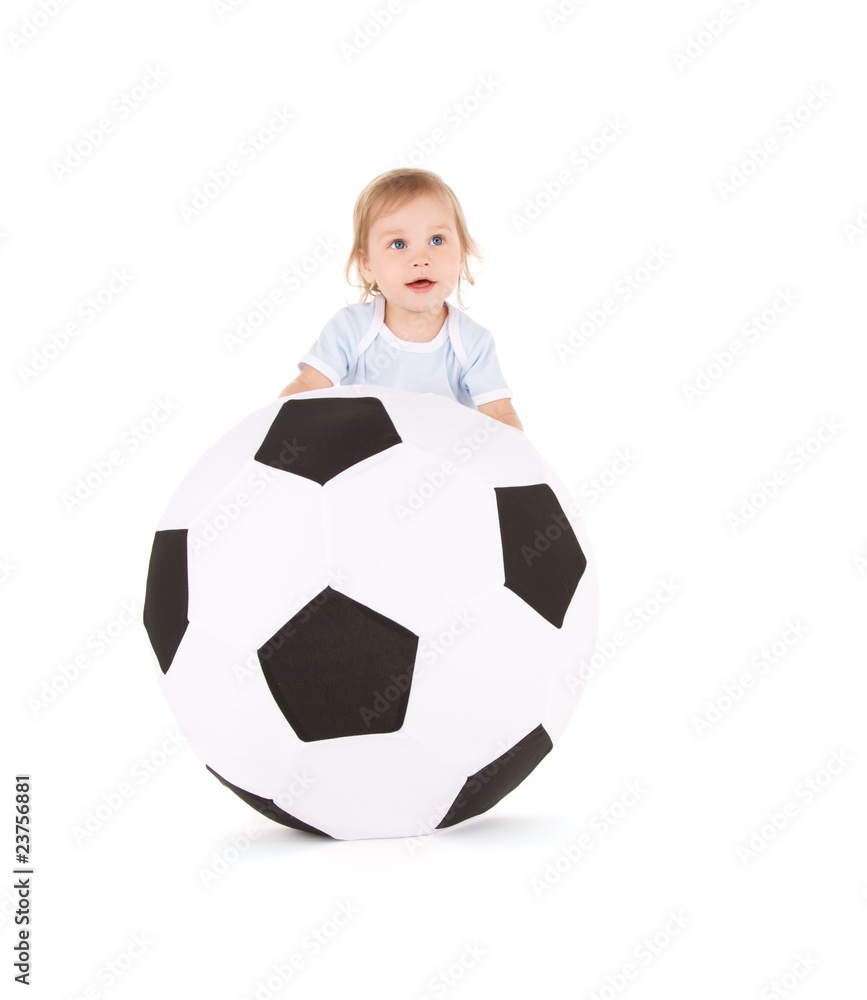baby boy with soccer ball baby boy with soccer ball