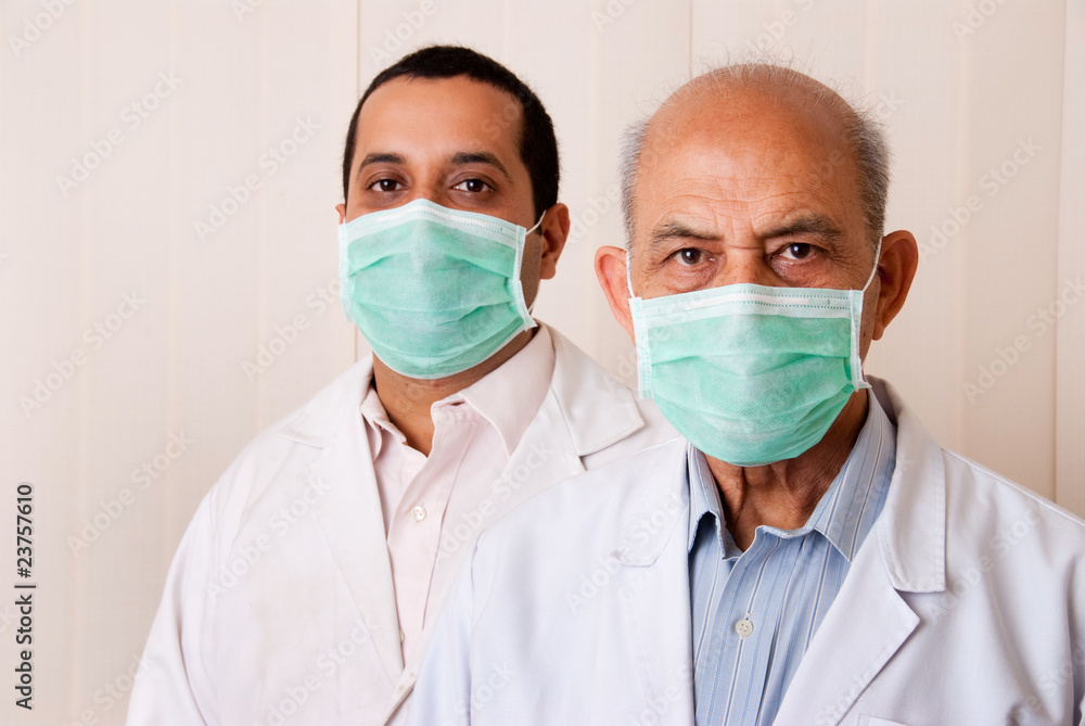 Two Asian / Indian doctors or dentists