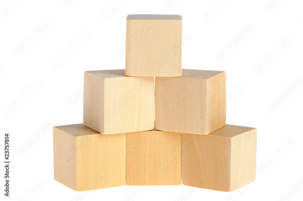 Obraz premium construction from wooden cubes