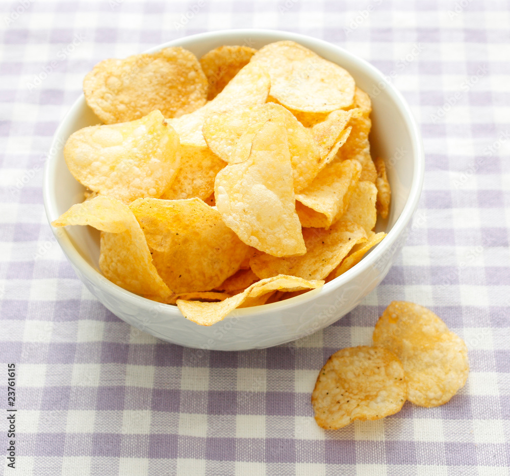 Chips in a bowl Chips in a bowl