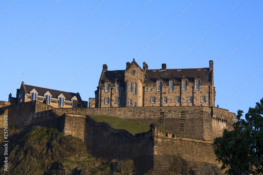 Panoramic view of the Edinburgh Castle at Dusk, Scotland