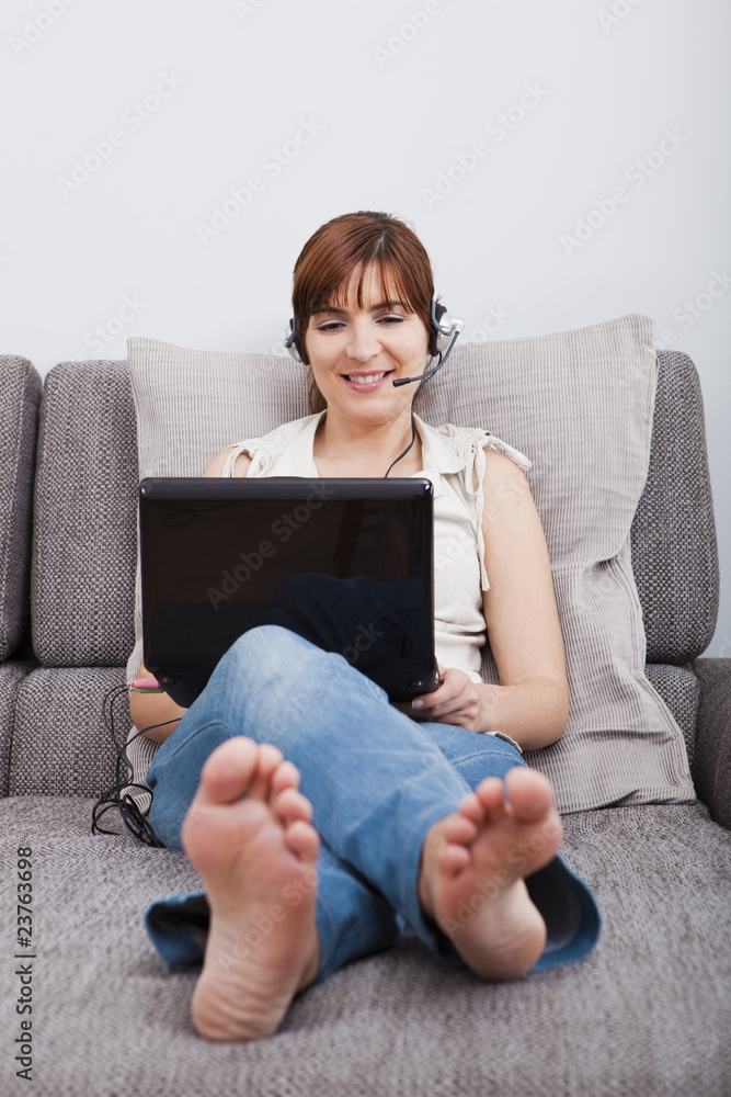 Obraz premium Online conversation