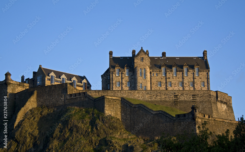 Panoramic view of the Edinburgh Castle at Dusk, Scotland