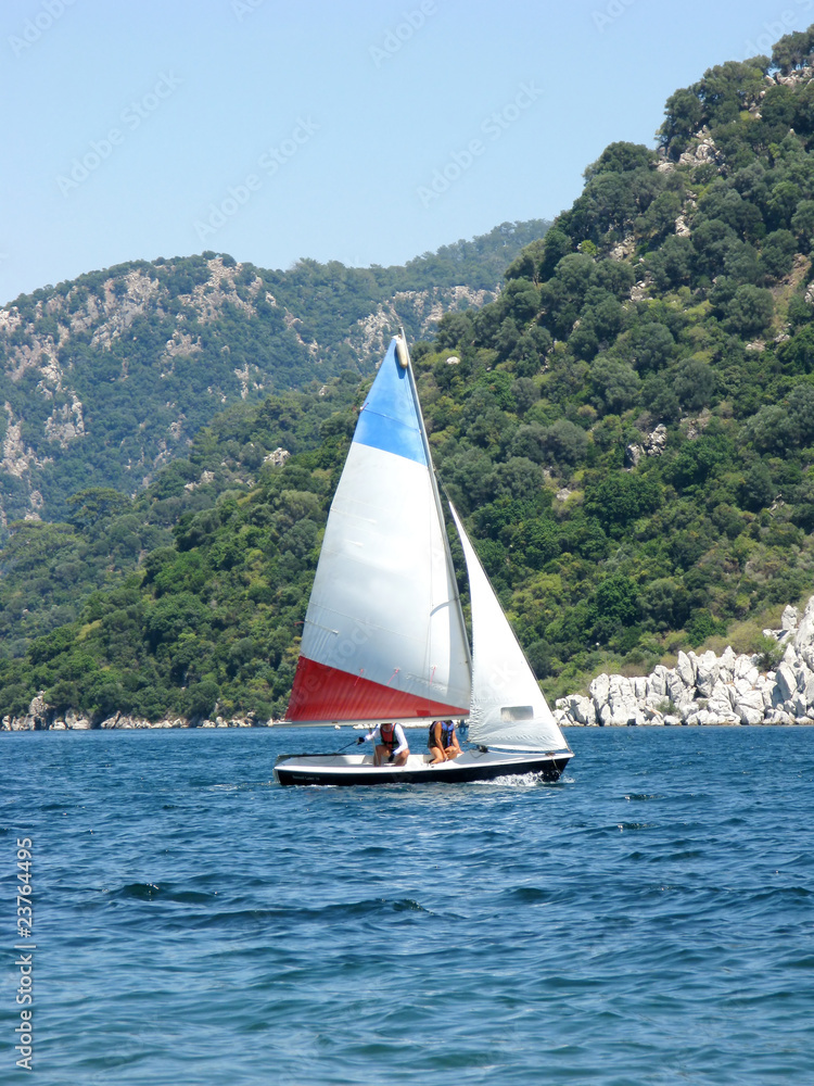sailing in aegean sea