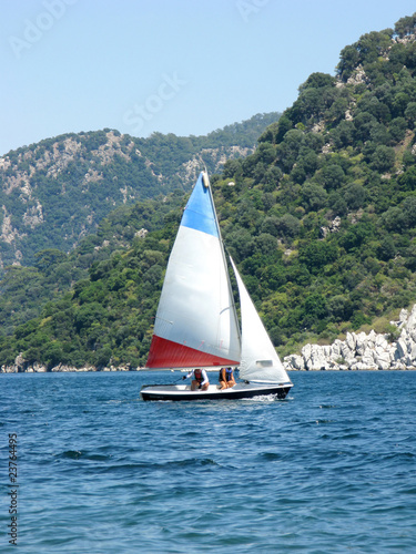 sailing in aegean sea