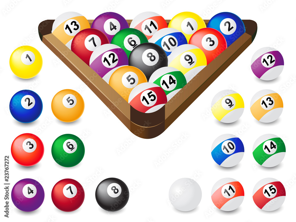 Naklejka premium balls for billiards
