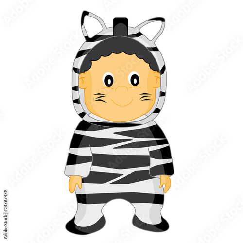 niño disfraz cebra