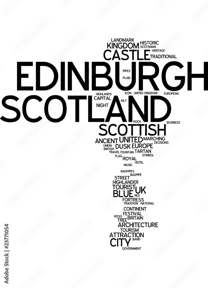 Fototapeta premium Edinburgh (Scotland) - Typography