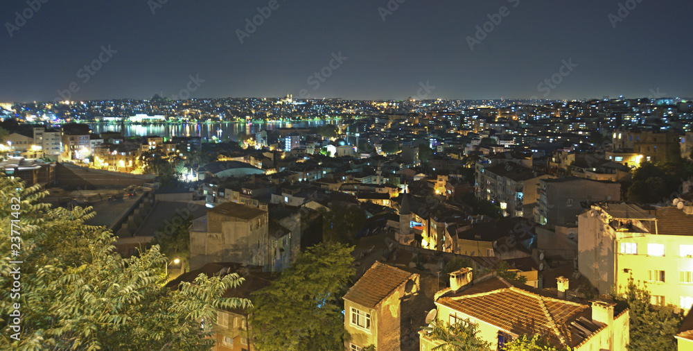 Cityscape view at night