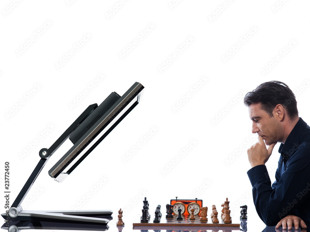 Chess player against computer hi-res stock photography and images - Alamy