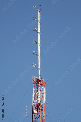 Antena transmisora de radio FM Stock Photo