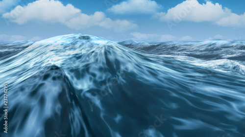 Waving Ocean with good weather - HD