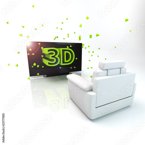 3D TV concept image.