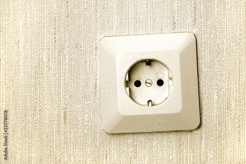 electric socket on wall