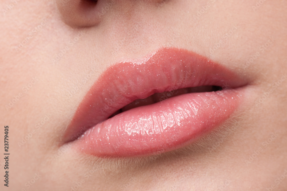 Fototapeta premium Close-up lips make-up zone
