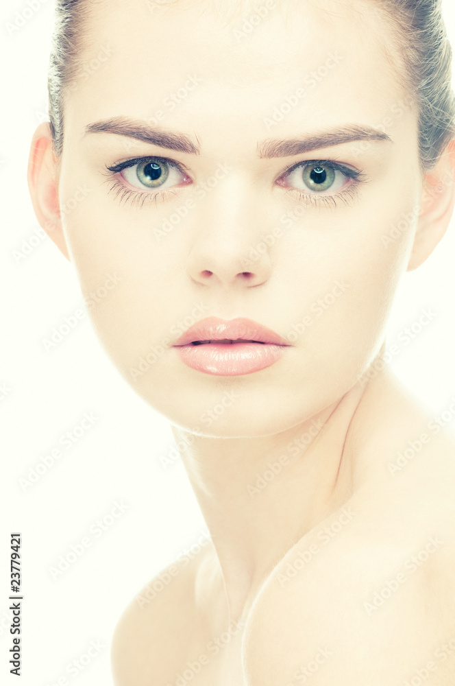 Beautiful woman face with perfect skin Beautiful woman face with perfect skin