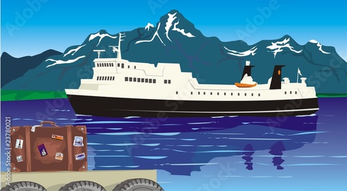 travel - to cross the fiord by ferry