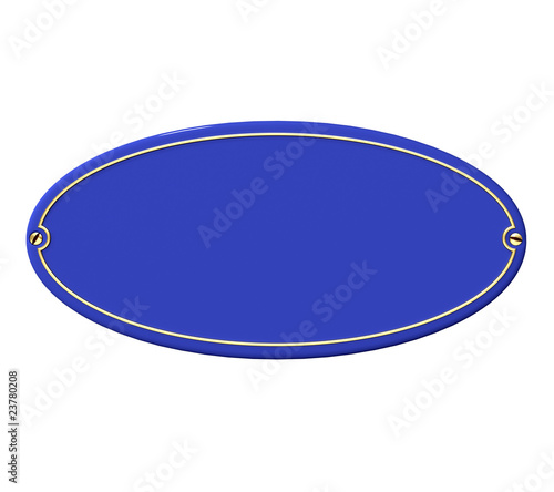 Blue and gold plaque