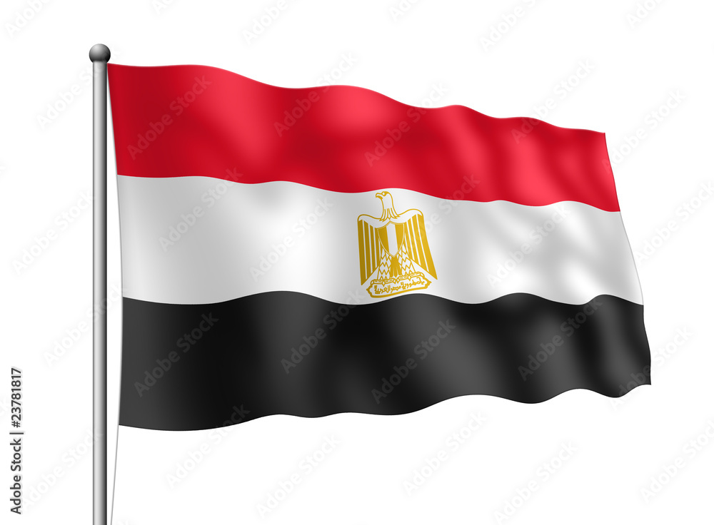 Ägypten-Flagge Stock-Illustration | Adobe Stock
