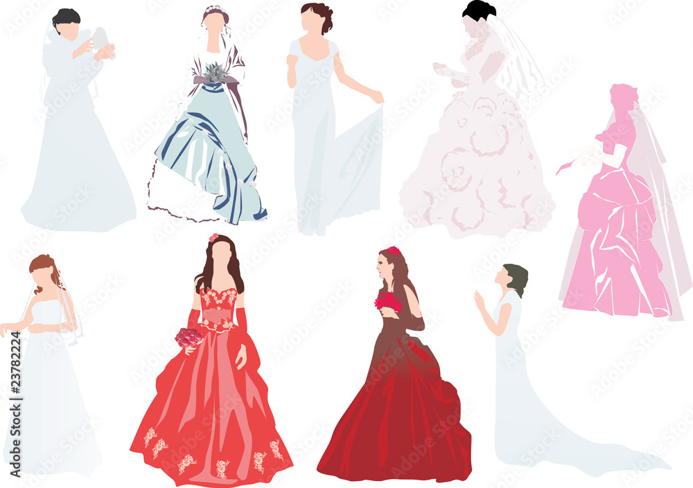 nine brides on white nine brides on white
