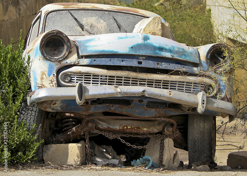 Abandoned car wreck
