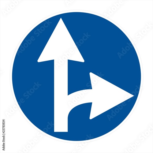 Obligation road sign