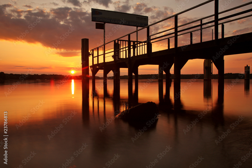 Sonnenuntergang Glienicker Brücke Berlin Sonnenuntergang Glienicker Brücke Berlin