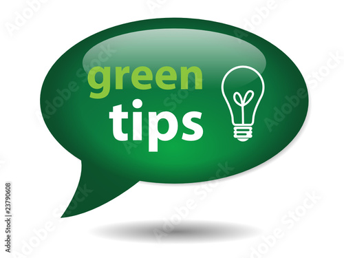 GREEN TIPS Speech Bubble Icon (recycling go environment natural)