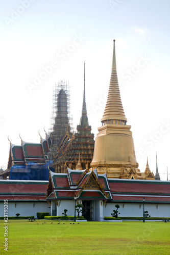 Architecture of Wat Phra Kaeo Temple, bangkok, Thailand.