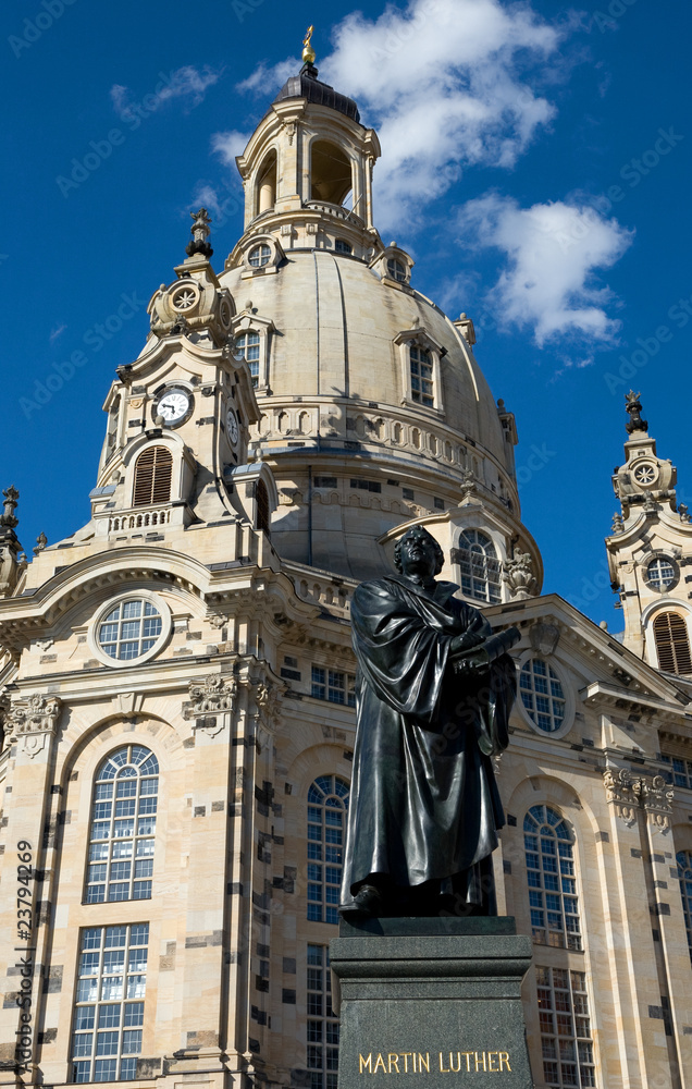 Frauenkirche mit Luther-Denkmal, Dresden