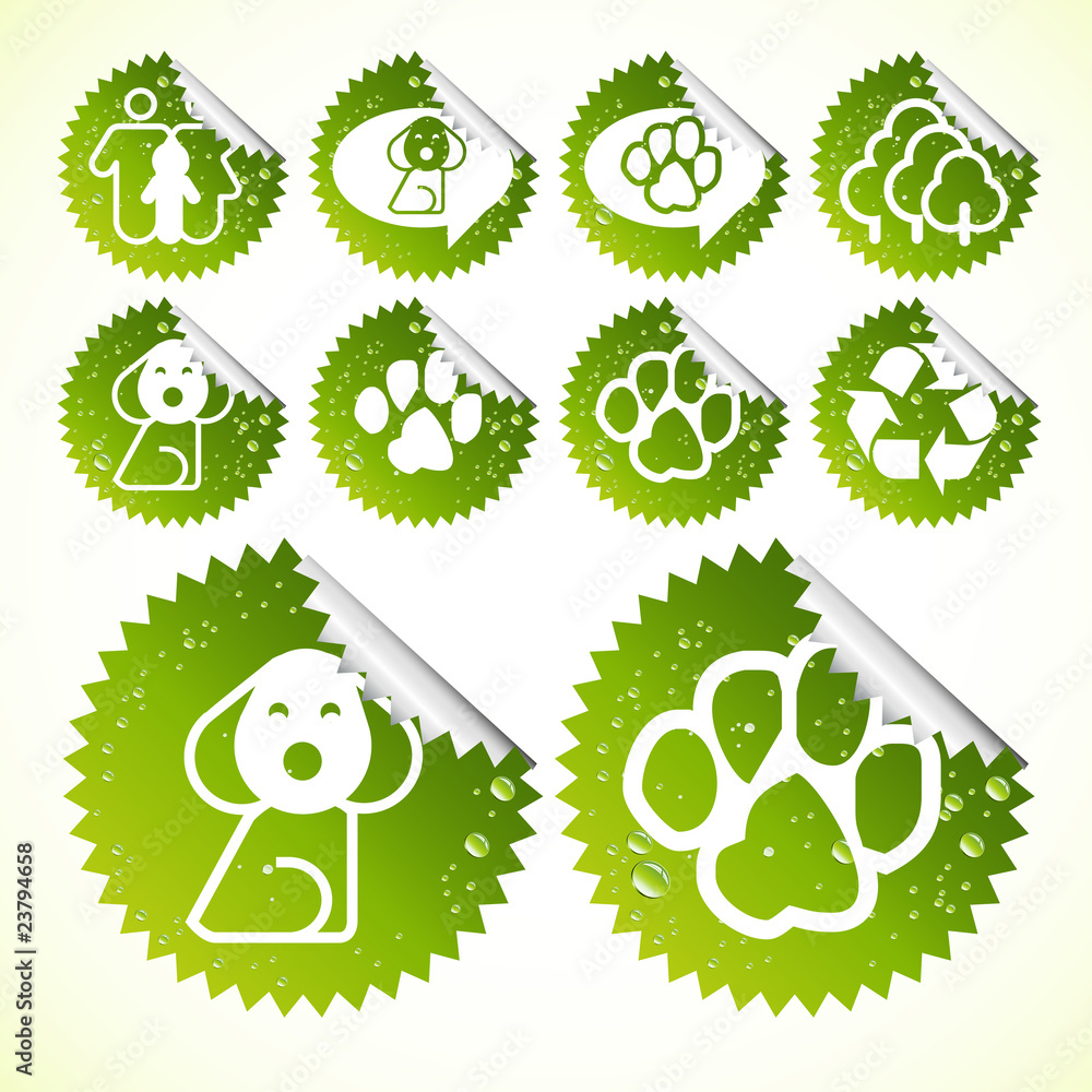 Glossy ecology eco icon set vector Glossy ecology eco icon set vector