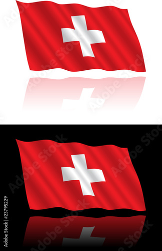 Swiss Flag Flowing