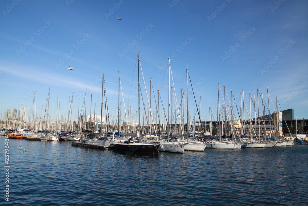 Fototapeta premium bateaux de barcelone