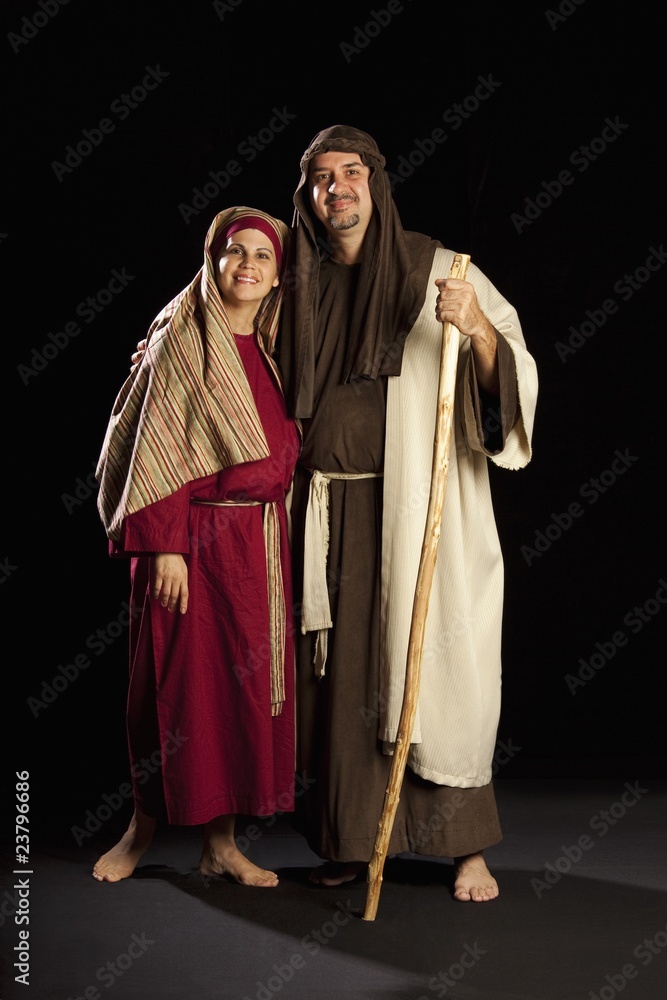 People Depicting Mary And Joseph
