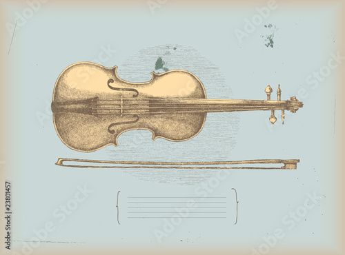 Violin drawing -music instrument