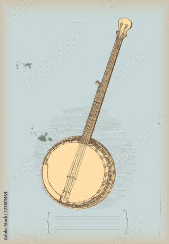Banjo drawing- traditional instrument