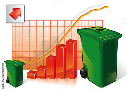 hausse du volume des poubelles par an