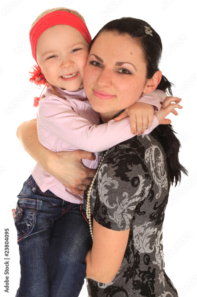 Happy mother with little daughter Happy mother with little daughter