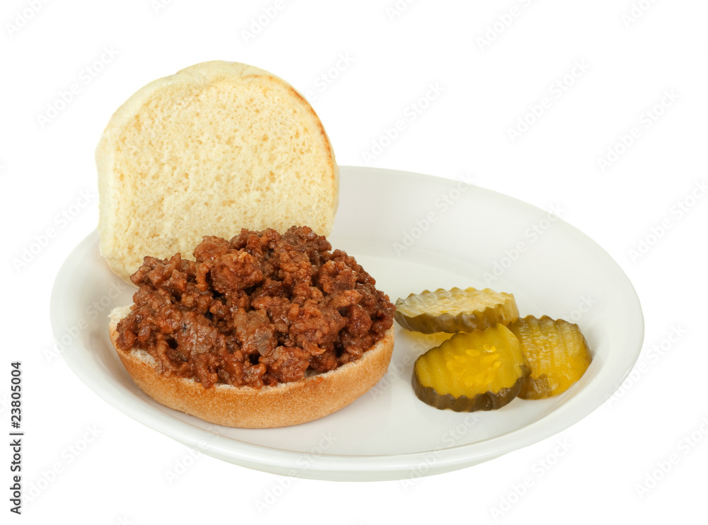 Sloppy Joe Sandwich Isolated