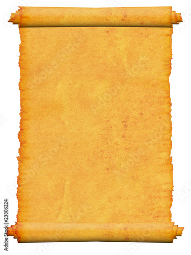 Blank scroll manuscript.