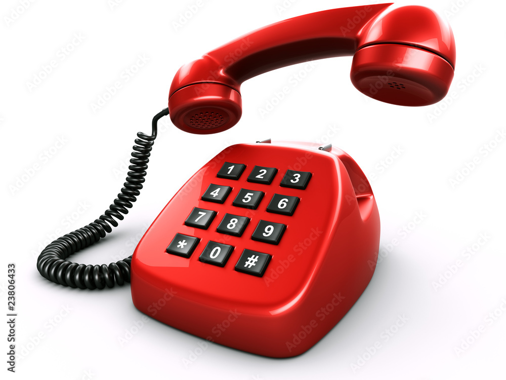 Old retro phone with a digital numpad Old retro phone with a digital numpad