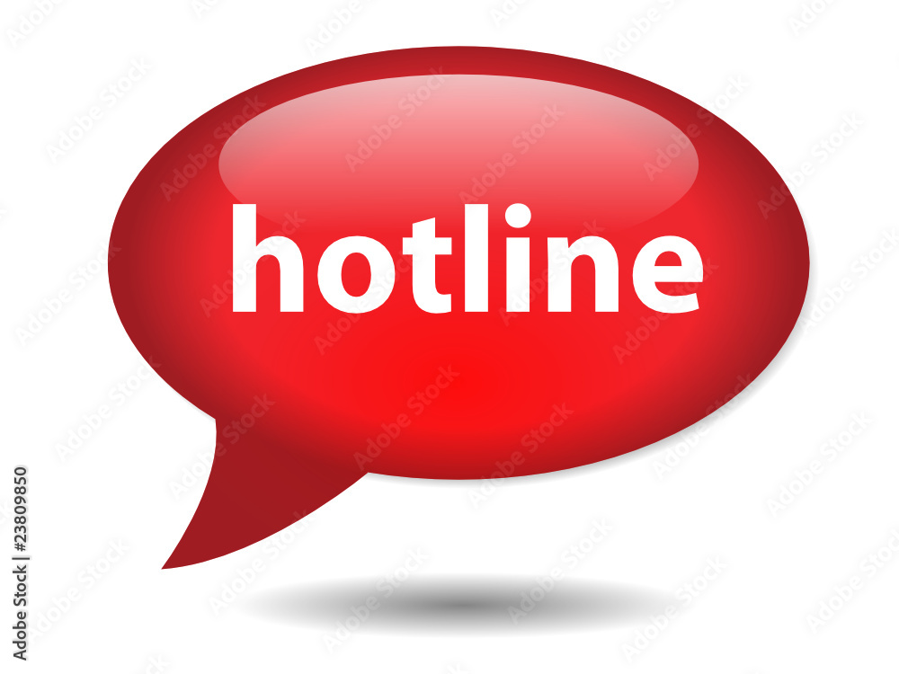 HOTLINE speech bubble icon (web button support helpdesk call) HOTLINE speech bubble icon (web button support helpdesk call)