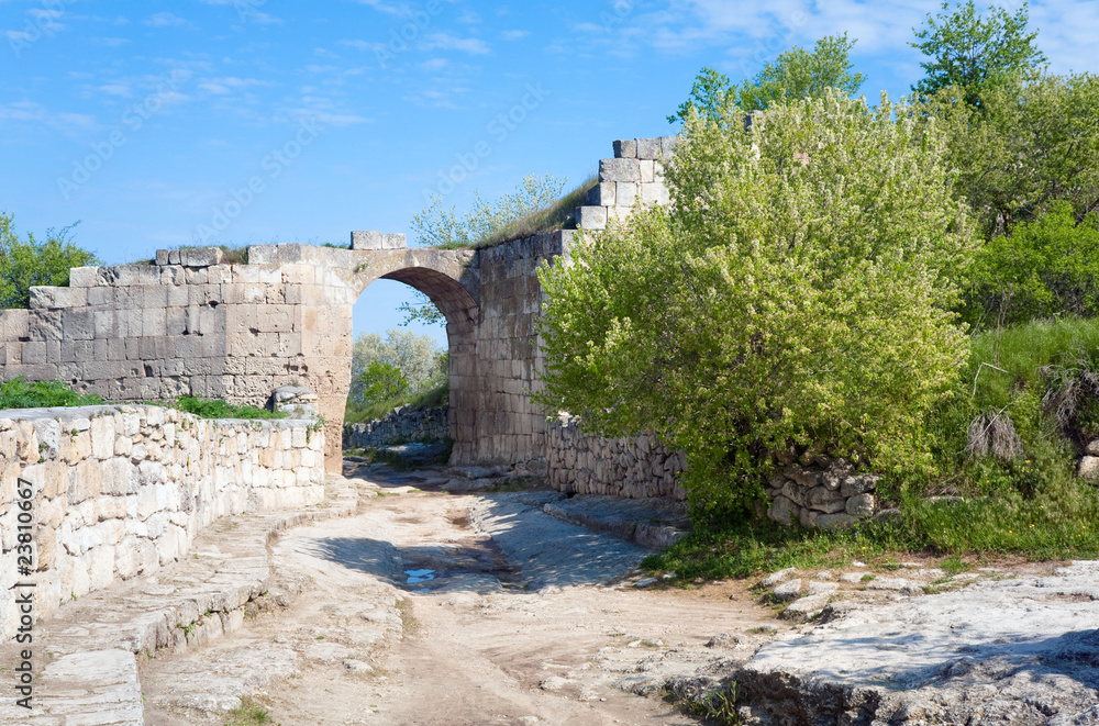 Chufut Kale ancient cave settlement (Crimea, Ukraine). Chufut Kale ancient cave settlement (Crimea, Ukraine).